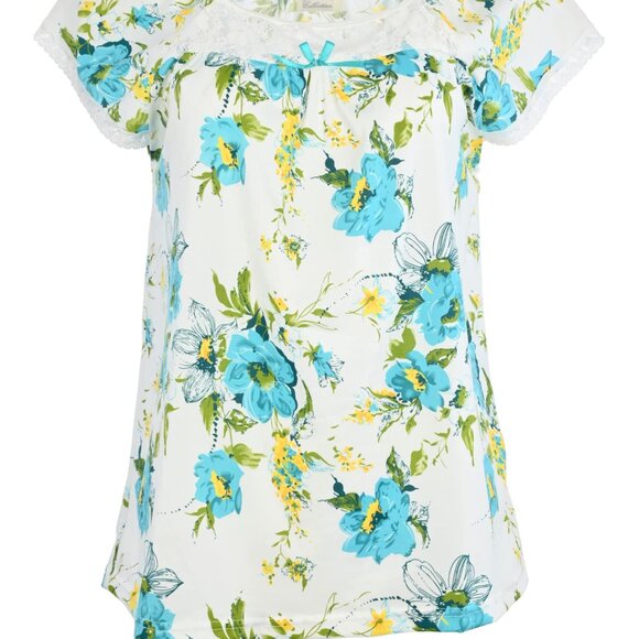 Womens Pajamas For Women 2 Piece Set Top & Capri Pants Sleepwear Soft Pajamas - Picture 4 of 7